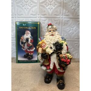 VTG Gift Collection Handmade Santa Claus Figurine Christmas 8"  Bag of Toys